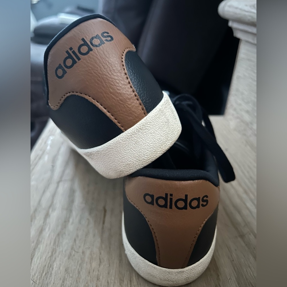 Adidas Black and Tan Sneakers